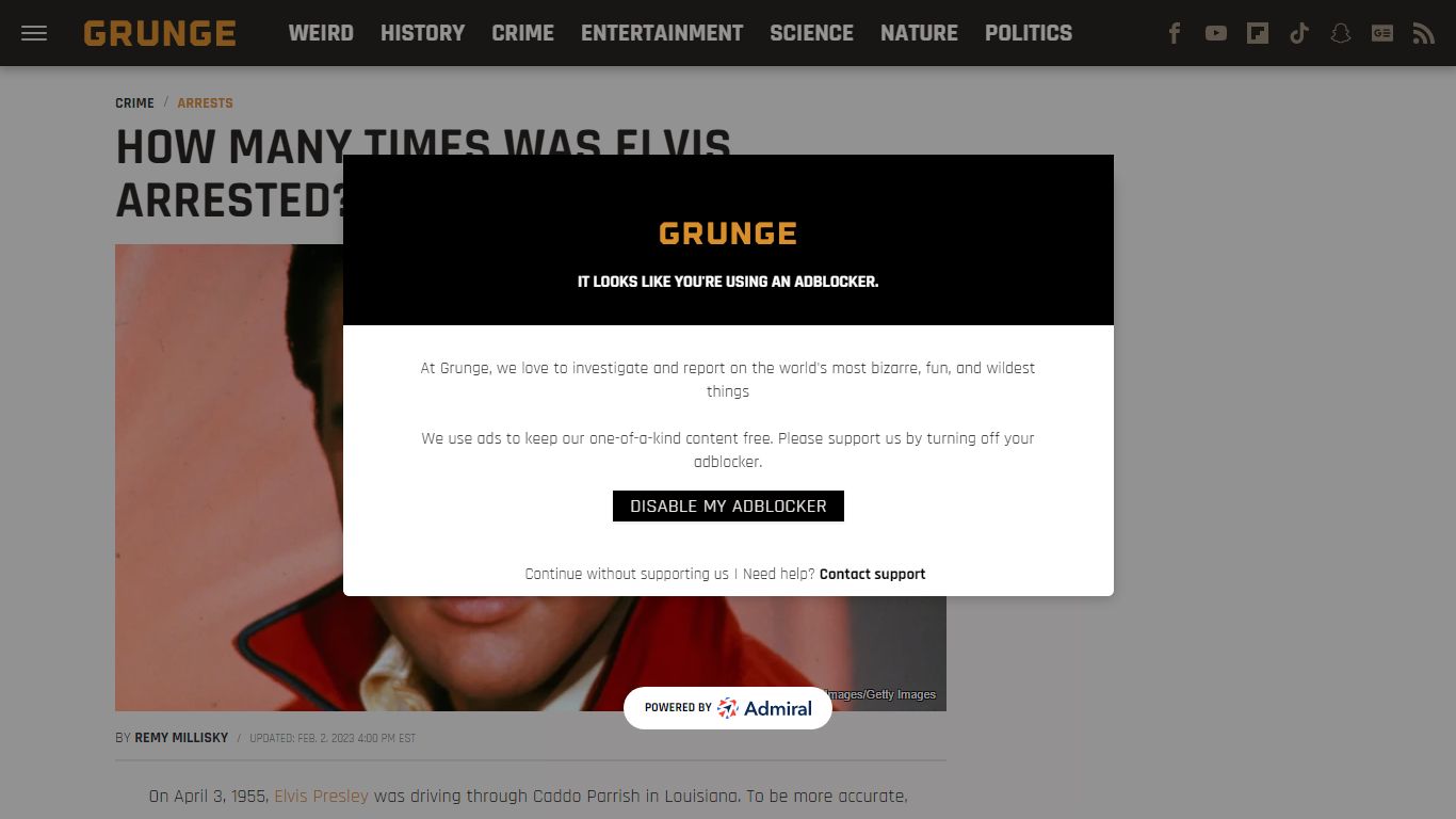How Many Times Was Elvis Arrested? - Grunge